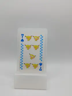1998 POKEMON PIPIPI ADVENTURE PLAYING CARDS Pikachu 7 of Spades - Image 1
