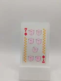 1998 POKEMON PIPIPI ADVENTURE PLAYING CARDS Clefairy 7 of Diamonds - Image 1
