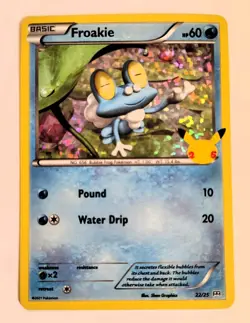 Froakie 22/25 McDonald's 25th Anniversary Holo Pokemon Card Promo 2021 Near Mint - Image 1