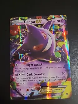 Gengar EX 34/119 - Pokemon Phantom Forces XY Ultra Rare Card NM/LP - Image 1