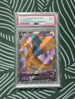 2020 Pokemon Charizard V Champion's Path Elite Trainer Box Card PSA 9 - Image 1