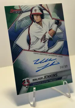 2025 Bowman's Best Walker Jenkins Green Refractor Auto /99 #B25-WJ Twins - Image 2