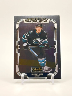 Michael Misa Marquee Rookie #229 - 2025-26 UD O-Pee-Chee Platinum - RC - Sharks - Image 1