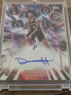 Dylan Harper AUTOGRAPH 2025-26 Topps Havoc Marks Rookie RC AUTO SPURS - Image 3