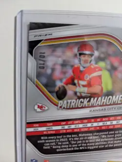 2025 Patrick Mahomes # 10/10 Gold Prizm Wave - Fresh Box Pull "Mint" Card #26 - Image 2