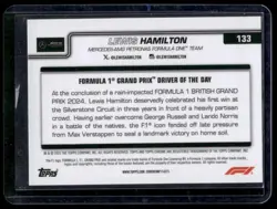 2025 Topps Chrome Formula 1 #133 Lewis Hamilton Pink RayWave Refractor #/250 - Image 2