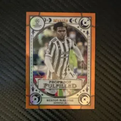 Topps 2022 Merlin Prophecy Fulfilled #PF-14 Weston McKennie Orange 9/25 - Image 1