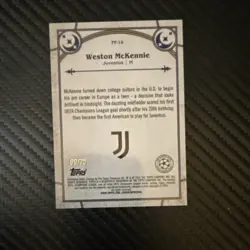 Topps 2022 Merlin Prophecy Fulfilled #PF-14 Weston McKennie Orange 9/25 - Image 2