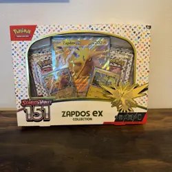 151 Zapdos ex Collection Box 4 Packs Scarlet & Violet Pokemon TCG **SEALED/NEW** - Image 1