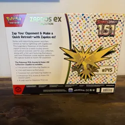 151 Zapdos ex Collection Box 4 Packs Scarlet & Violet Pokemon TCG **SEALED/NEW** - Image 3