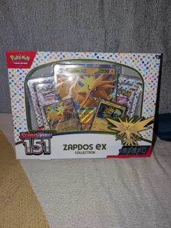 Pokemon TCG Scarlet and Violet 151 Zapdos EX Collection New Sealed 820650853135 - Image 1