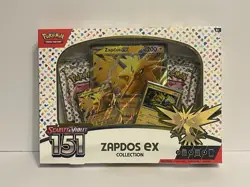 Pokemon TCG Scarlet & Violet 151 Factory Sealed Zapdos Ex Collection Box - Image 1