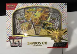 Zapdos EX Pokemon 151 TCG Scarlet & Violet Collection with 4 Booster Packs - Image 1