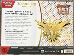 Pokemon TCG Scarlet & Violet 151 Zapdos ex Collection Box English 2023 6+ - Image 3