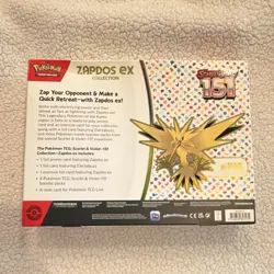 Pokemon TCG Scarlet & Violet 151 Zapdos ex Collection Promo Booster Box EN - Image 3