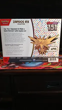 Pokemon TCG Scarlet & Violet 151 Zapdos ex Collection Box English 2023 - Image 2
