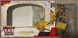 Pokemon TCG: Zapdos EX Collection Scarlet & Violet 151 *EMPTY BOX* w/ 3 Promos - Image 3