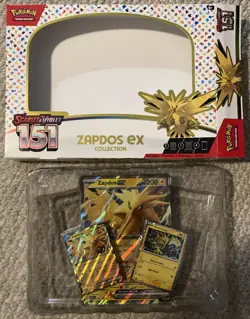 Pokemon TCG: Zapdos EX Collection Scarlet & Violet 151 *EMPTY BOX* w/ 3 Promos - Image 4