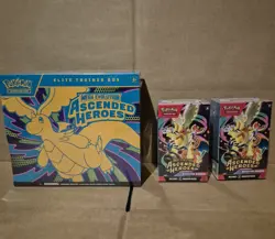 Pokemon Ascended Heroes Etb Elite Trainer Box And 2 Booster Bundle Box , New - Image 1