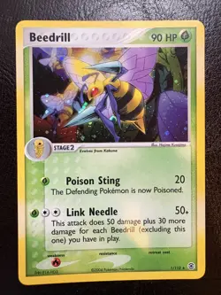 Beedrill 1/112 Holo Rare EX FireRed LeafGreen NM Pokemon Card 2004 - Image 1