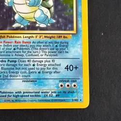 Blastoise 2/102 Base Set Holo Rare Pokemon Card - Image 4