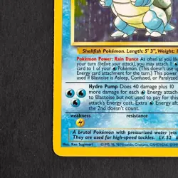 Blastoise 2/102 Base Set Holo Rare Pokemon Card - Image 5