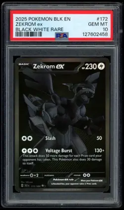 Zekrom EX 172/086 - Black Bolt White Flare - PSA 10 - Pokemon Card - Image 1