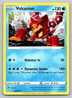Volcanion 025/072 Rare Shining Fates Pokemon Card - NM Near Mint - Image 1