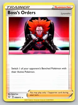 Boss's Orders 058/072 Rare Shining Fates Pokemon Card - NM Near Mint - Image 1
