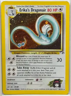 Erika's Dragonair - 4/132 - Pokemon Gym Heroes Unlimited Holo Rare Card WOTC NM - Image 1