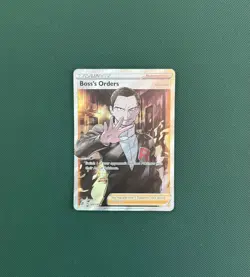 Boss’s Orders Giovanni 189/192 Full Art Rebel Clash Pokemon TCG Card - Image 1