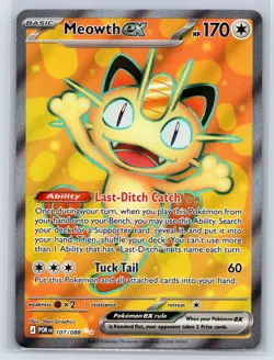 Meowth EX Ultra Rare Holo Full Art #107/088 Pokemon Perfect Order Near Mint - Image 1