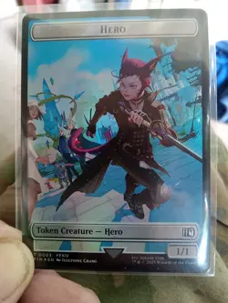 EXACT CARD PICTURED Hero / Knight Token FIN T 0003 / 0010 MTG Final Fantasy Foil - Image 1