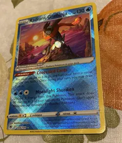 Pokemon TCG Radiant Greninja Holo Rare Card Swsh10: Astral Radiance 046/189 - Image 1