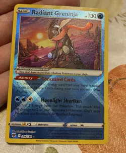 Pokemon TCG Radiant Greninja Holo Rare Card Swsh10: Astral Radiance 046/189 - Image 2