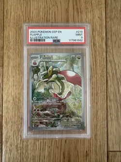 Pokemon TCG Flapple Illustration Rare Card Surging Sparks Series 210/191 PSA 9 - Image 1