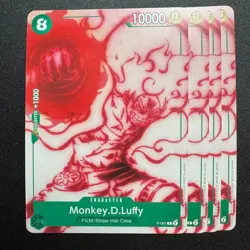 4x Monkey.D.Luffy P-061 - One Piece TCG Starter Deck 16: GREEN Uta English Promo - Image 1