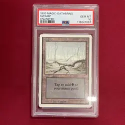 Graded PSA 10 1993 Magic - Gathering Swamp Unlimited GEM MT - Image 1