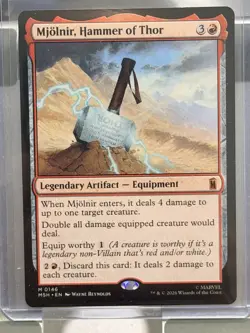MTG Marvel Super Heroes Mjolnir, Hammer of Thor Mythic Red English Regular - Image 1