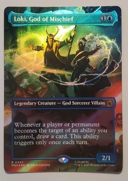 MTG: Loki, God of Mischief (Borderless) Marvel Super Heroes Foil - Image 1