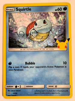Squirtle 17/25 McDonald's 25th Anniversary Holo Pokemon Card Promo 2021 NM - Image 1