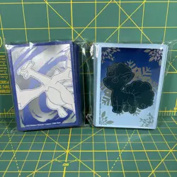 2 Pokemon Center Silver Tempest ETB Card Sleeves Elite Trainer Lugia Vulpix - Image 1