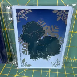 2 Pokemon Center Silver Tempest ETB Card Sleeves Elite Trainer Lugia Vulpix - Image 4