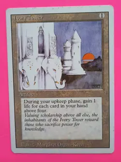 Magic the Gathering MTG Revised IVORY TOWER RARE LP/EX 1994 Vintage Nice! - Image 1