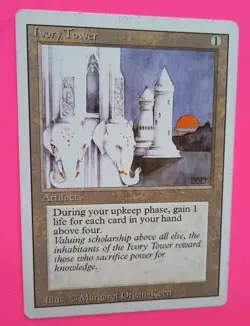 Magic the Gathering MTG Revised IVORY TOWER RARE LP/EX 1994 Vintage Nice! - Image 2