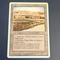 1995 Magic MTG Strip Mine 4th Edition 4ED Uncommon Land Vintage EDH English - Image 1