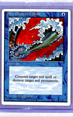 1995 MTG Magic The Gathering 4ED 4th Fourth Edition Vintage Blue Elemental Blast - Image 1
