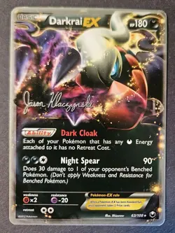 Darkrai EX 63/108 Dark Explorers World Championship Deck Signed Pokemon Card MP - Image 1