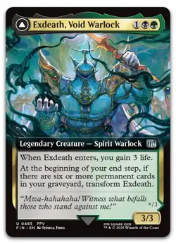 Exdeath, Void Warlock (Extended Art) #485 (NM) Final Fantasy FIN Magic MTG - Image 1