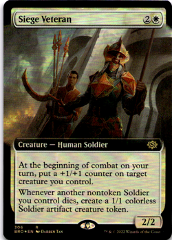 Siege Veteran (Extended Art) The Brothers' War NM Foil - Image 1